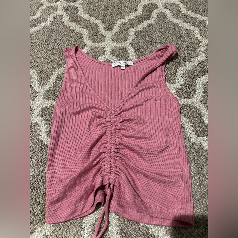 Anistar Pink Ruched Women's Top